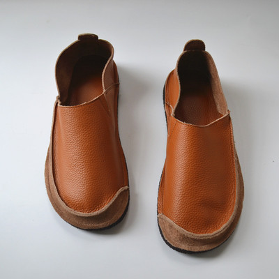 单鞋复古文艺拼接显瘦真皮单鞋