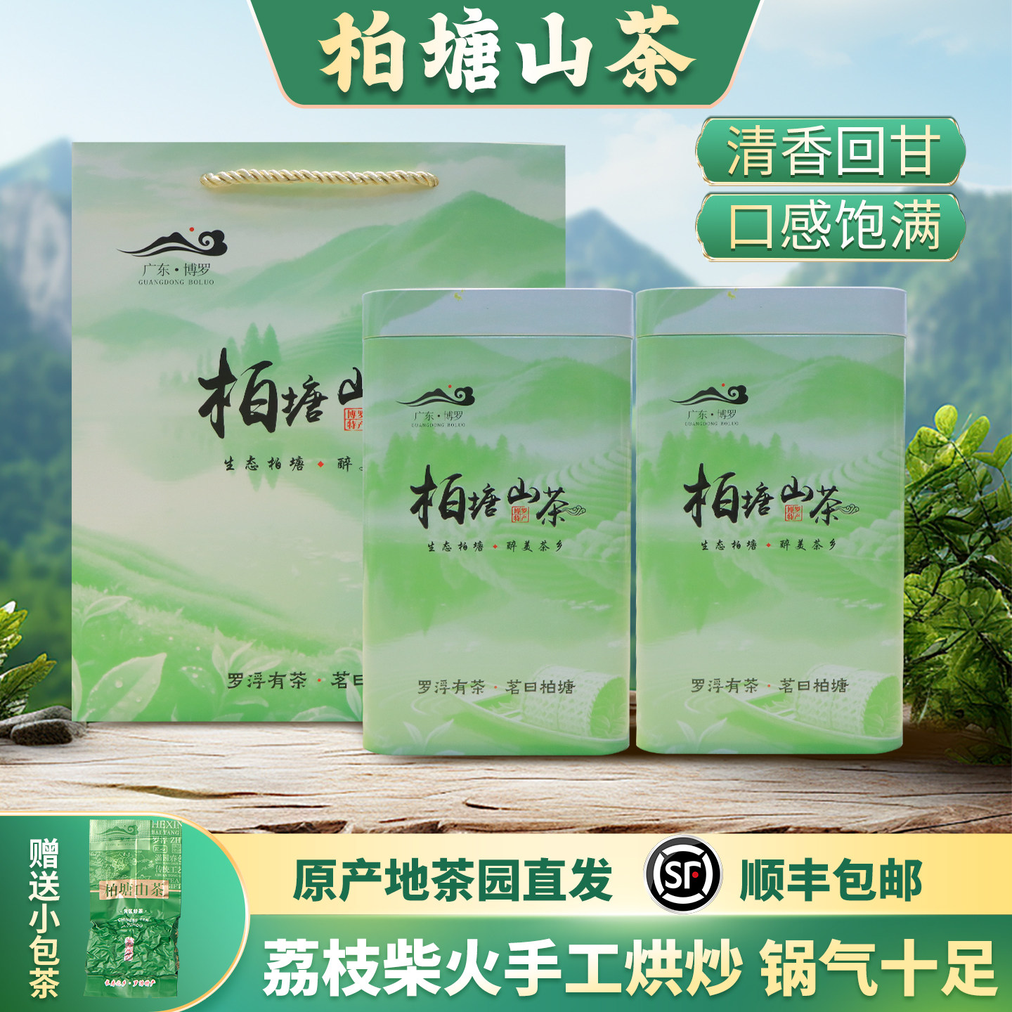 柏塘山茶广东十大名茶客家绿茶