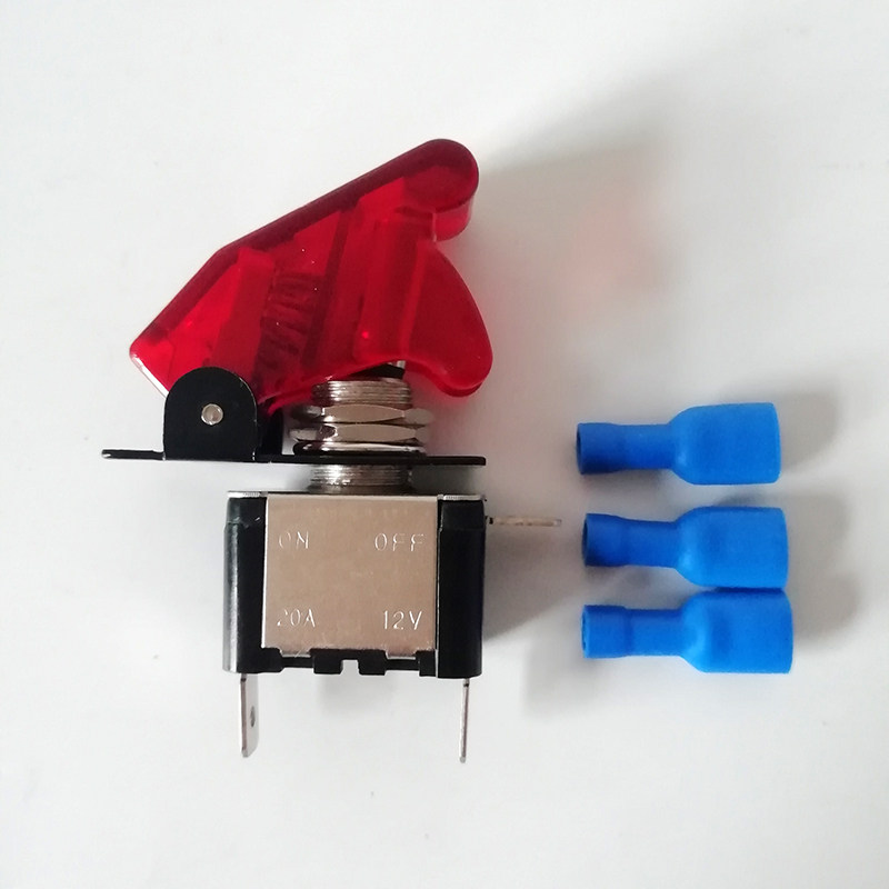 12V20A钮子汽车电路改装电源断电2档摇杆带蓝灯拔动档开关新品