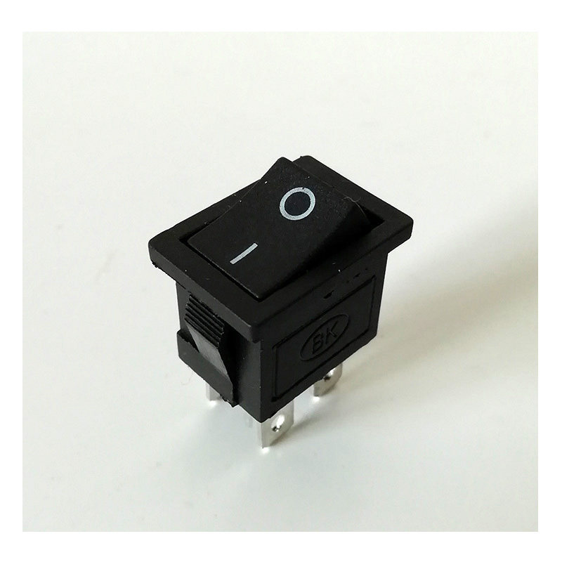 6a250vac四脚船型开关机电设备kcd1控制双开双断按钮黑色无灯新品