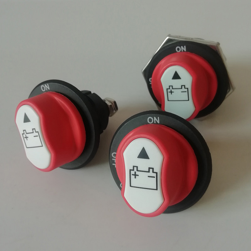汽车电瓶开关红白盖50A100A200A摩托车电池电源旋转断电防漏电12V
