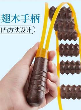 日本鸡翅木拉背条按摩器肩颈椎背部经络多功能全身手动滚轮不求人