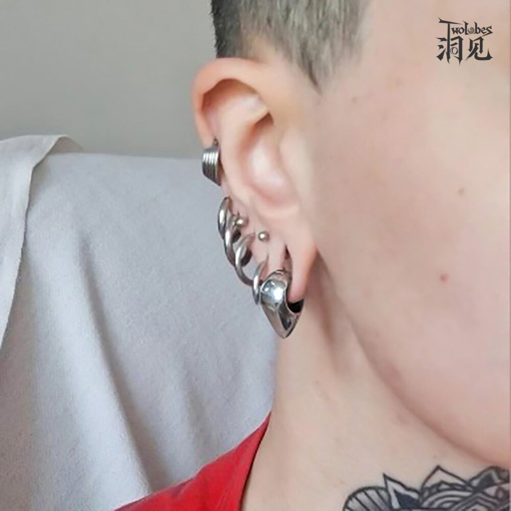 Twolobes水滴拱珠耳重身体饰品