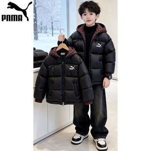 品牌正品男童羽绒服冬季新款保暖加厚白鸭绒韩版时髦帅气棉服棉袄