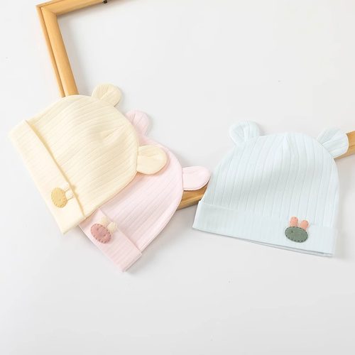 新生婴儿胎帽0一6月纯棉超萌