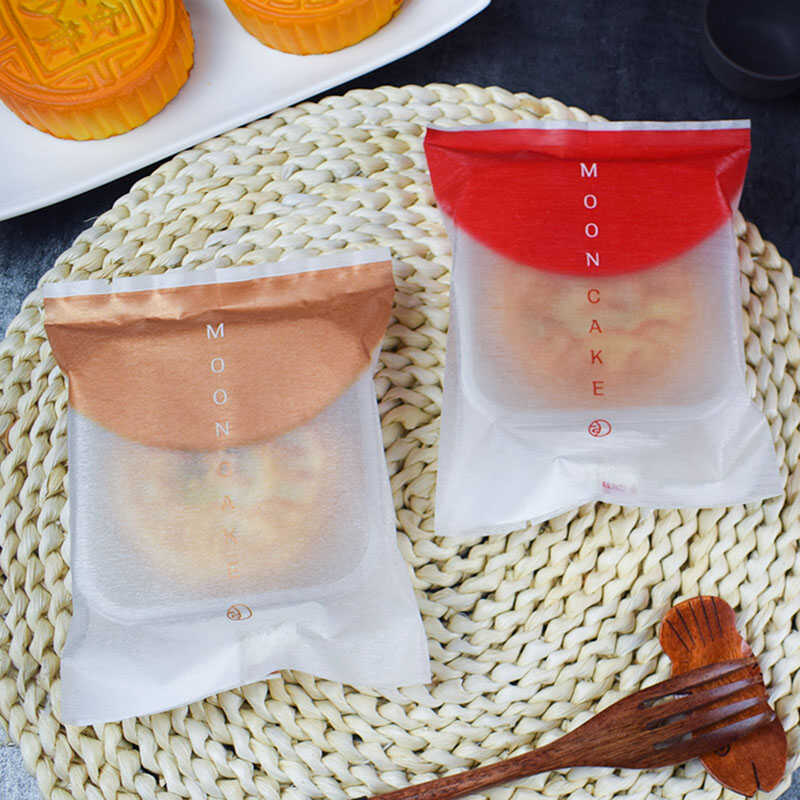 拉丝膜单粒月饼包装袋80g100g高档中秋月饼袋子机封袋蛋烘焙包装