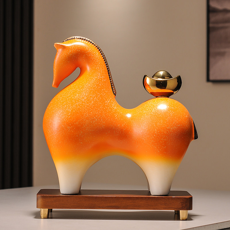 马年吉祥物马上有钱摆件客厅玄关酒柜电视柜装饰品店铺办公室招财,家居饰品,装饰摆件,淘宝优惠券,粉丝福利购,淘宝优惠卷