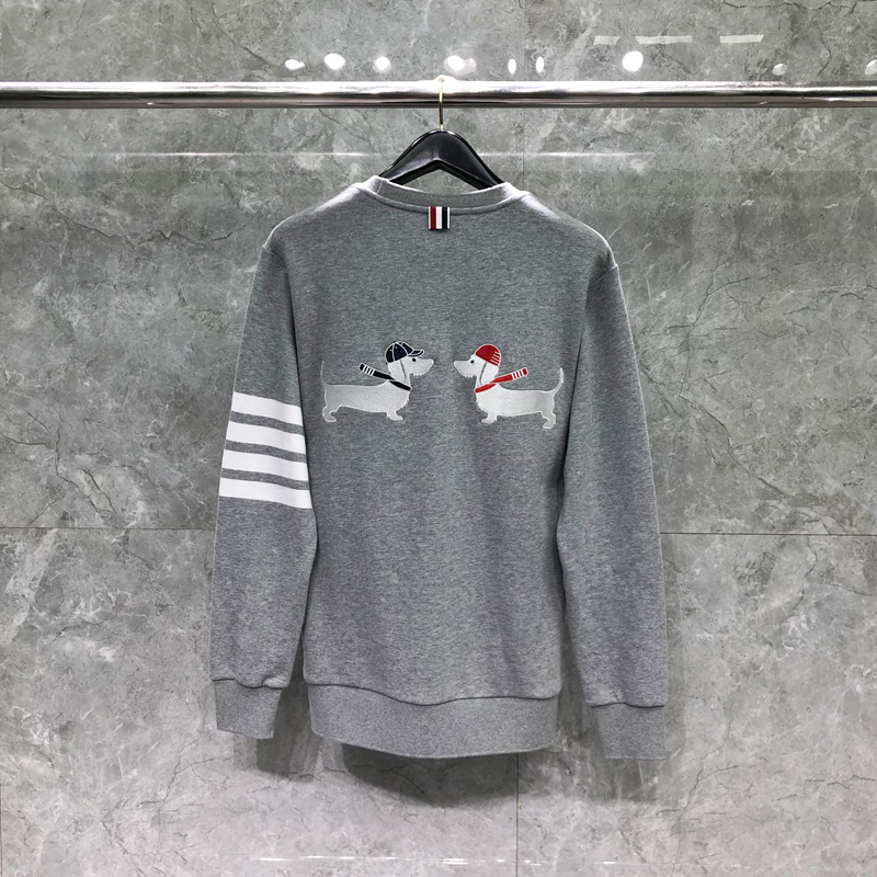 TB圆领卫衣男套头小狗刺绣外套