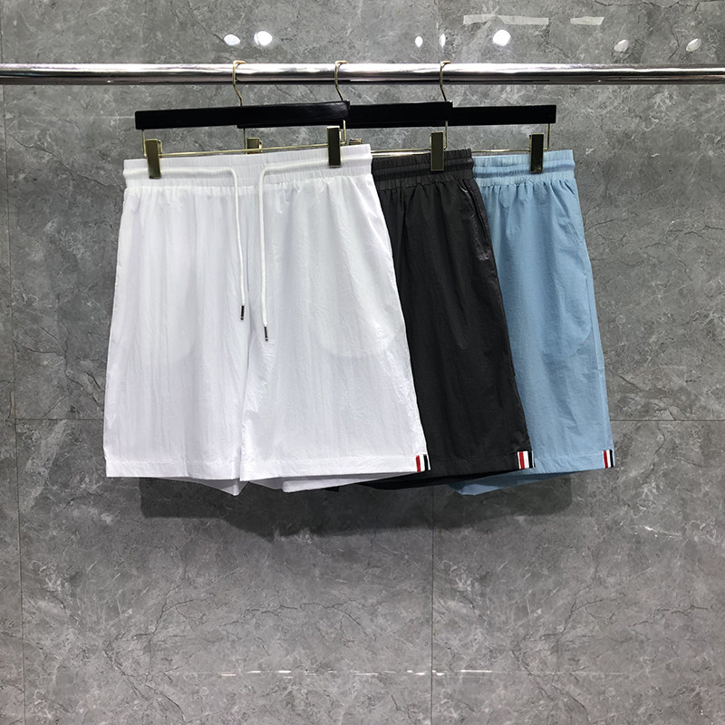 TB沙滩裤男女同款松紧纯色五分裤