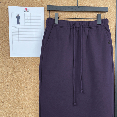 松紧腰休闲中长裙女气质