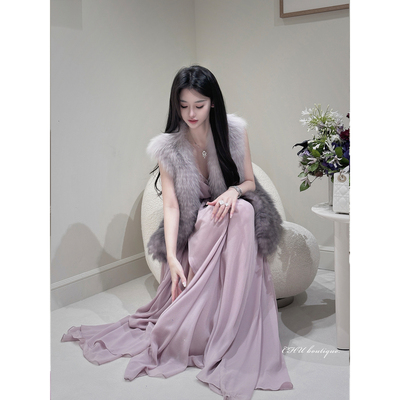 CHU小初/美神/薰衣草紫michael coste11o希腊女神裙