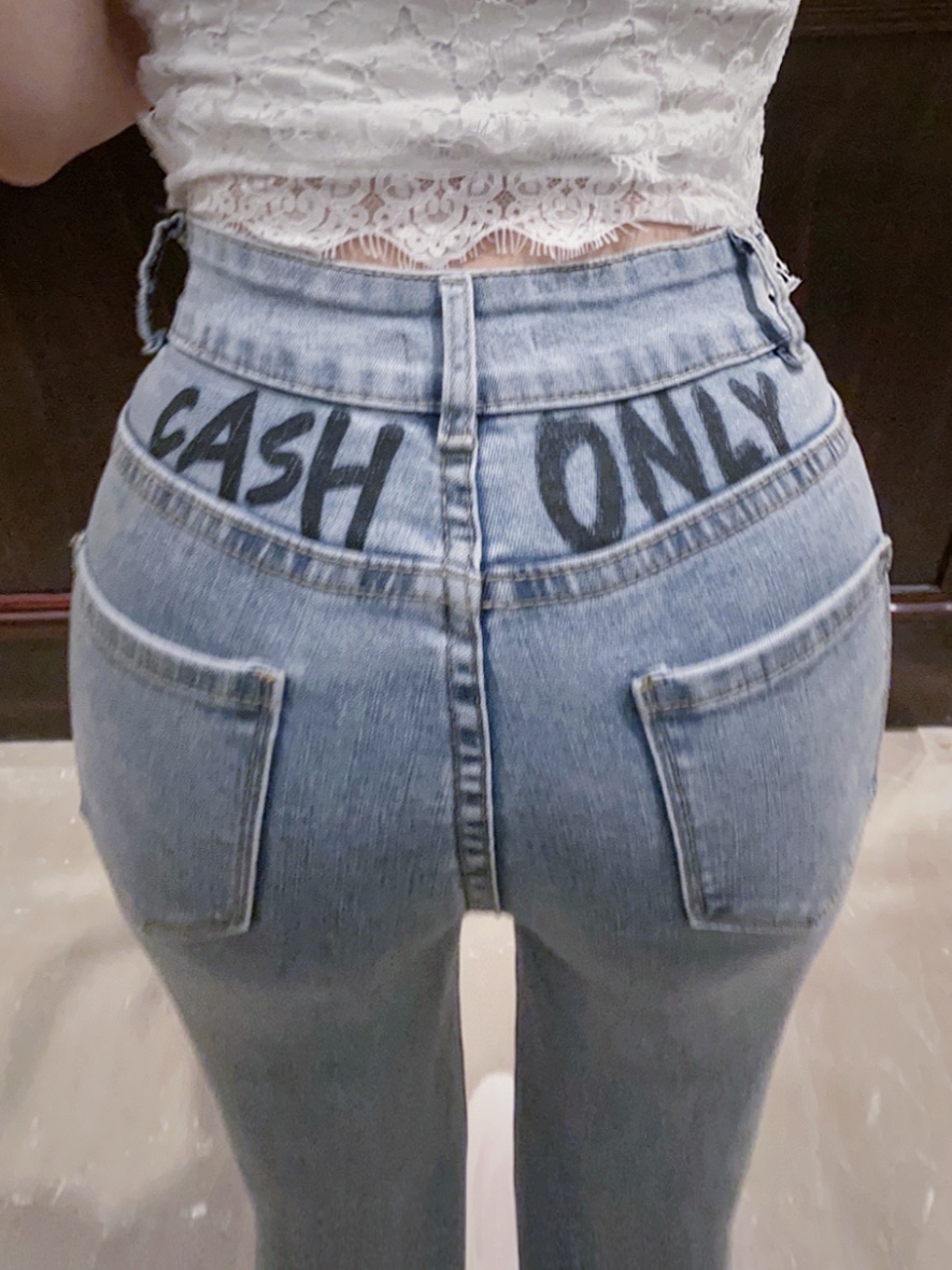 CHU小初 镇店神裤超嗲婴儿蓝高腰牛仔裤女直筒显瘦显高春秋长裤子