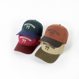 宝宝帽子春季 字母刺绣弯檐遮阳鸭舌帽男女童休闲棒球帽潮 韩系新款