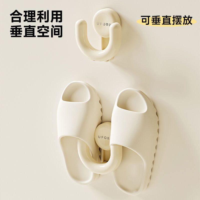 吸盘拖鞋架真空按压式强力免打孔挂钩卫生间门后10kg承重吸盘粘钩