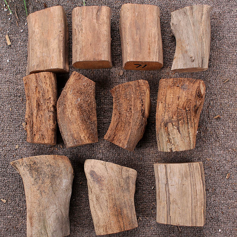 太行山崖柏木料毛料陈化手串手把件崖柏原木根雕刻阴阳料虎皮纹料