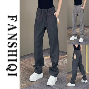 新款 秋季 男士 羊毛混纺高端休闲裤 6903 百搭宽松挺阔男裤 凡仕奇