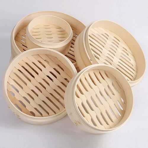 Bamboo Steamer Basket with Lid Dumpling Steamer Basket