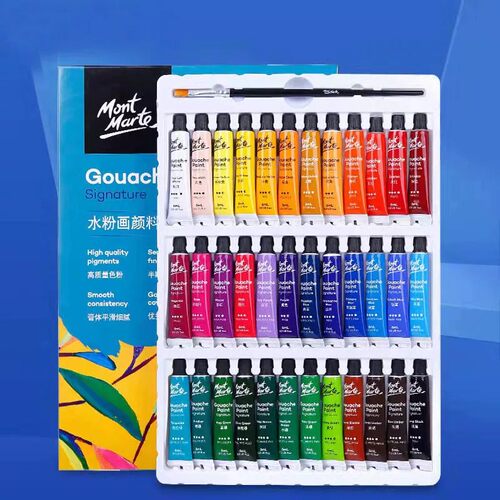 Mont Marte Gouache Paint Set 12/18/24 Colorx6ml/12ml Tubes