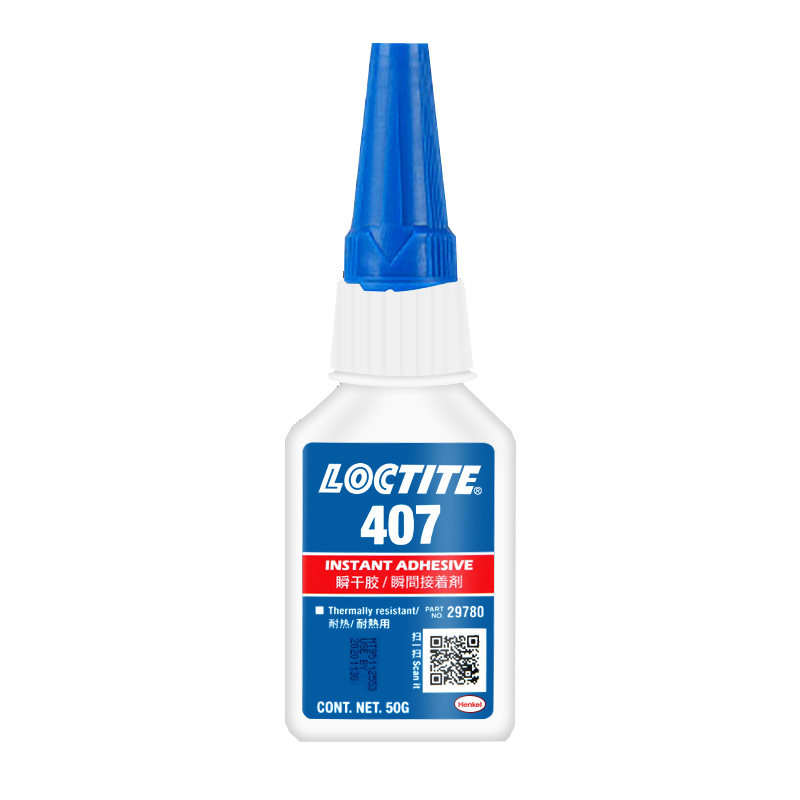 乐泰407胶水 乐泰407瞬干胶 407耐热材料粘接胶水 50g