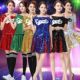 爵士舞服女成人现代舞蹈演出服性感露肩显瘦亮片广场舞裙套装 新品