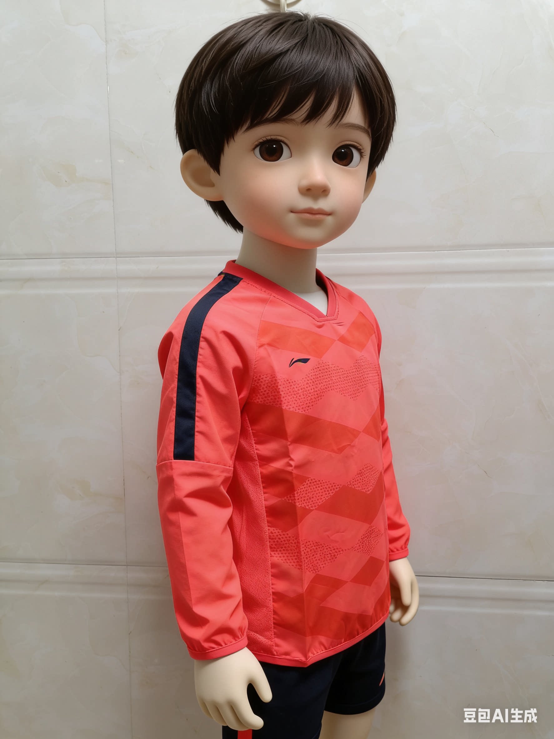 李宁儿童运动无帽长袖T恤男童春季跑步上衣打底衫速干运动套装