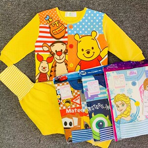 男孩女童秋冬纯棉空气夹棉家居服