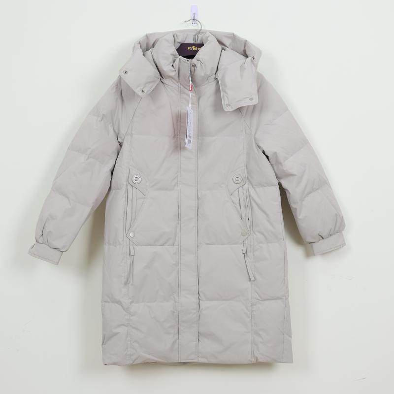 鸭鸭羽绒服专柜正品女2024年秋冬新款中长加厚茧型潮YA4B601358C