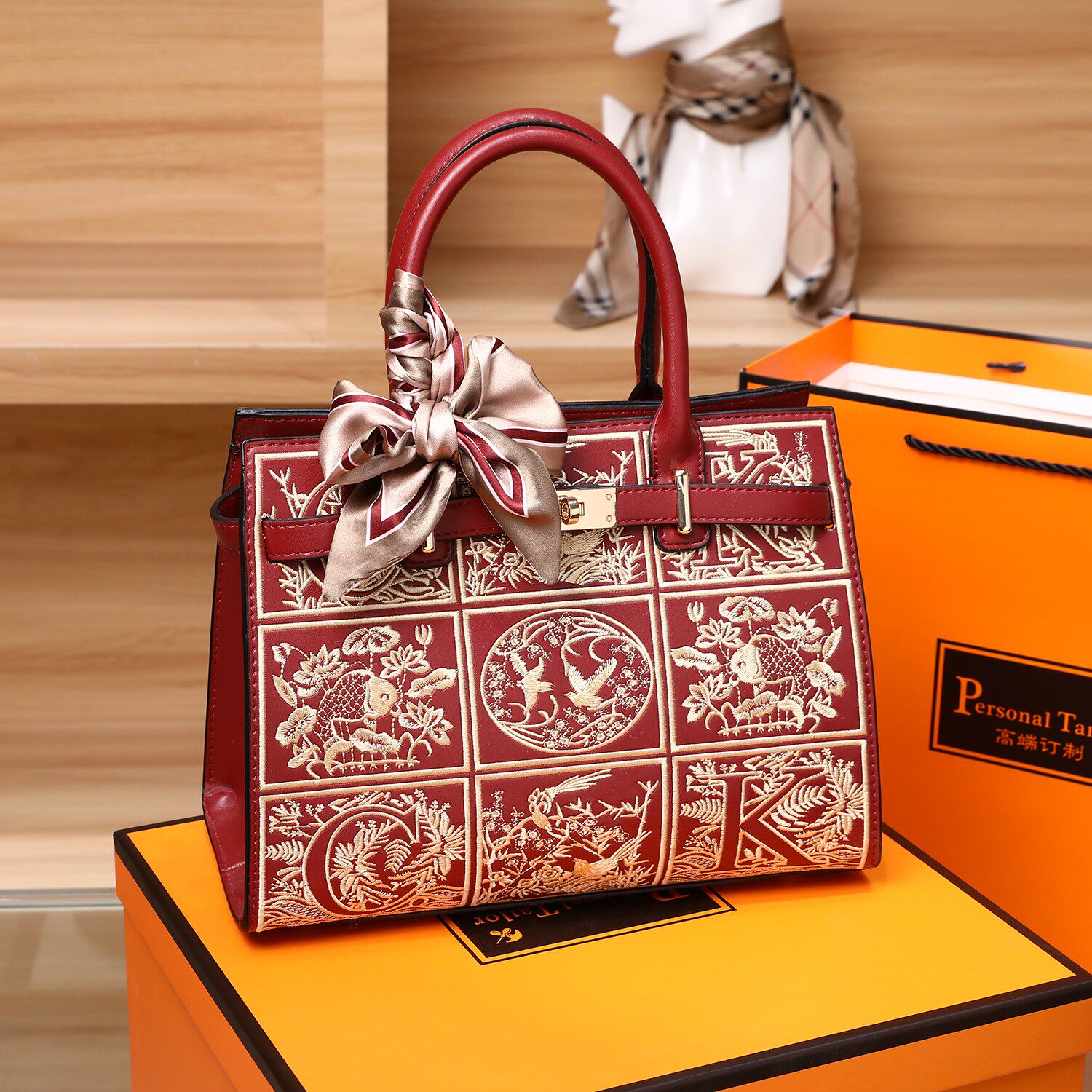 国风刺绣红色结婚包包新娘包手提包女大容量2025新款斜挎包妈妈包