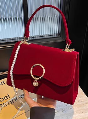 结婚礼手拎包女新娘手提包红色婚纱包配礼服包包旗袍小包中式婚包