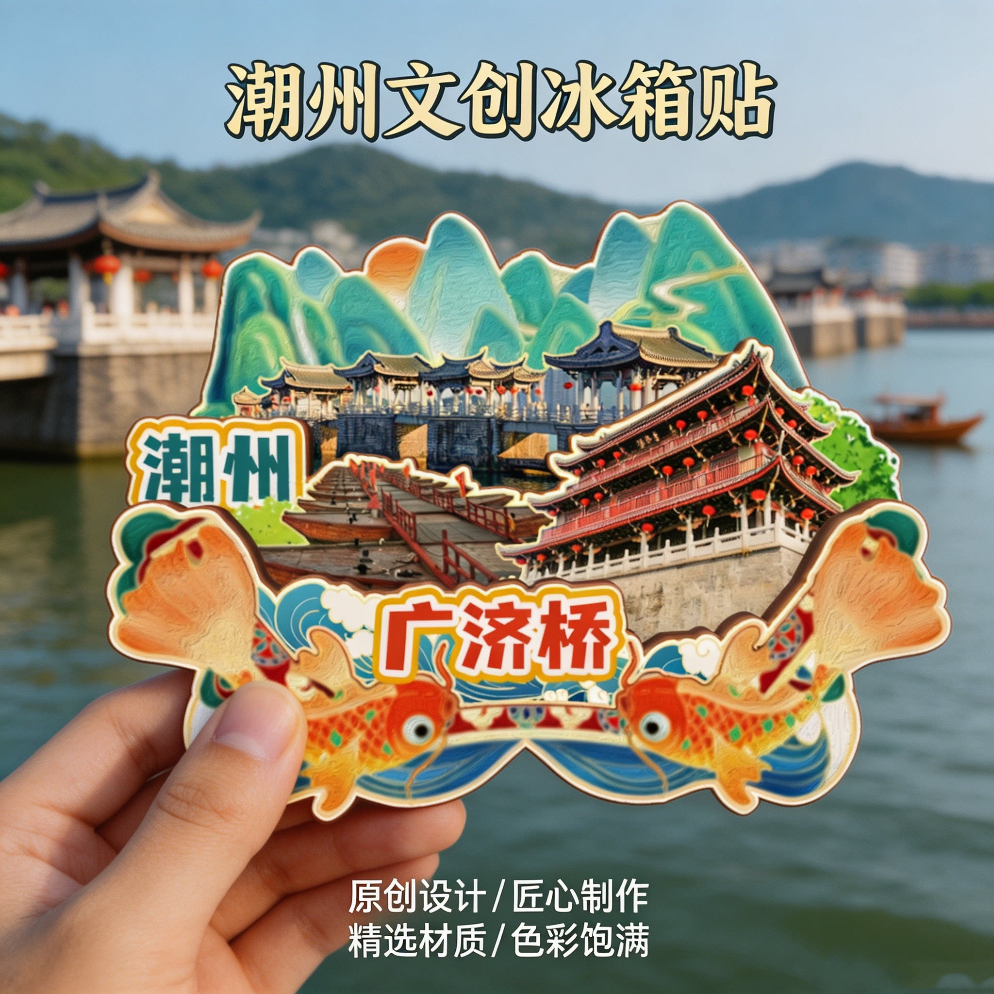 磁吸冰箱贴潮州韩文公祠纪念品