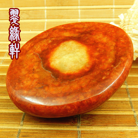 细糯老坑种帝皇红双色翡翠手把玩抛光明料 玉原石A货厚桩牌子毛料