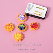 儿童仿真迷你蛋挞蛋糕食玩玩具过家家厨房玩具娃屋配件微缩食玩