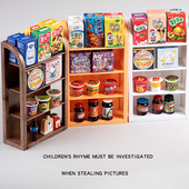 仿真迷你可爱超市货架食玩零食过家家玩具模型桌面小摆件小礼物