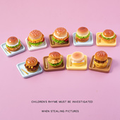 微缩仿真迷你汉堡薯条模型摆件儿童过家家玩具微缩食玩桌面小摆件