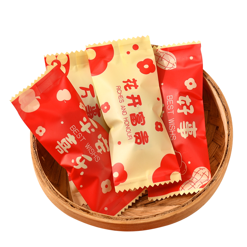新年牛轧糖雪花酥糖果包装袋