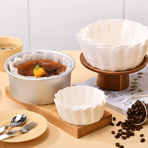 巴斯克油纸4/6/8英寸免折叠纸托