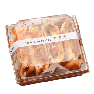 三明治包装盒肉松小贝汉堡雪媚娘网红便当打包盒子蛋糕卷纸盒野餐