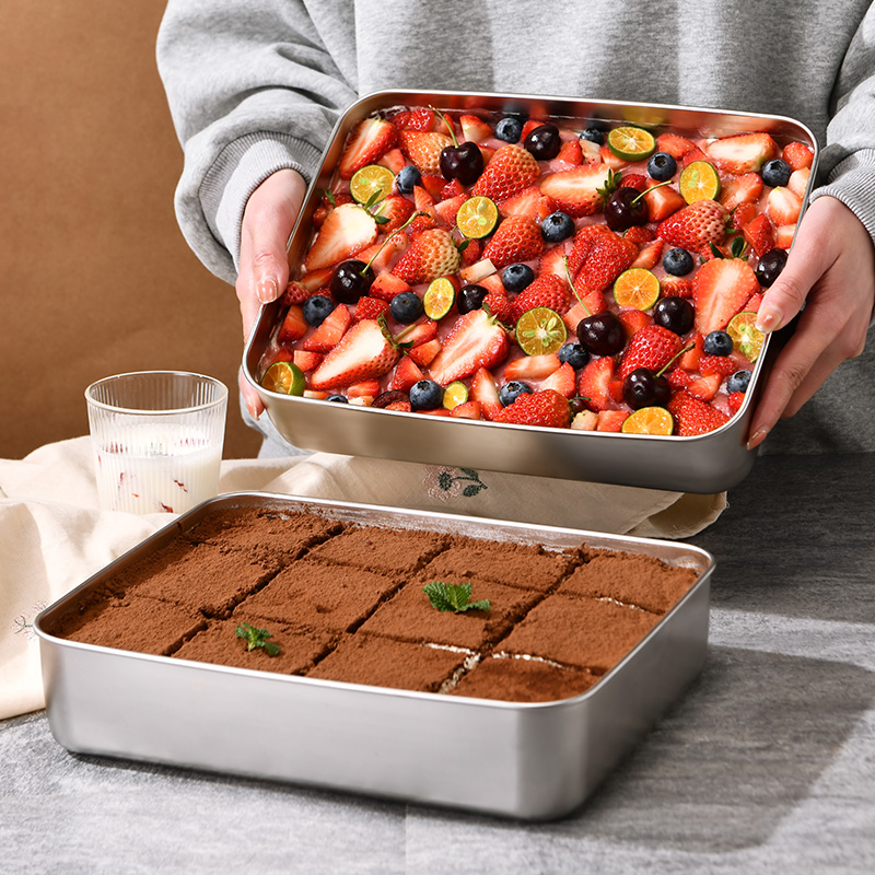 提拉米苏托盘网红蛋糕烤盘不锈钢