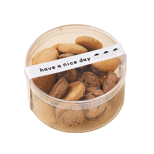 曲奇饼干盒子透明密封罐蔓越莓包装盒装雪花酥烘焙新年食品小罐子