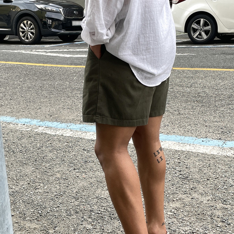 thumbnail for Ssumenam Linen Shorts for Men, Summer Korean Style Straight-Leg Versatile Five-Point Pants, Loose Casual Pants, Dongdaemun