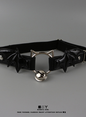 Lolita哥特恶魔翅膀猫咪铃铛腿环y2k腿带项圈朋克辣妹亚比配饰cos