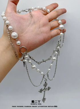 小众设计十字架项链女亚文化配饰
