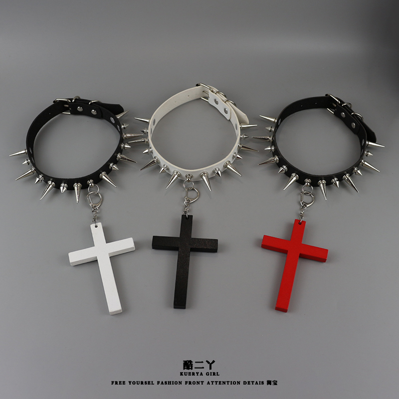 y2k辣妹十字架项链日系锁骨配饰