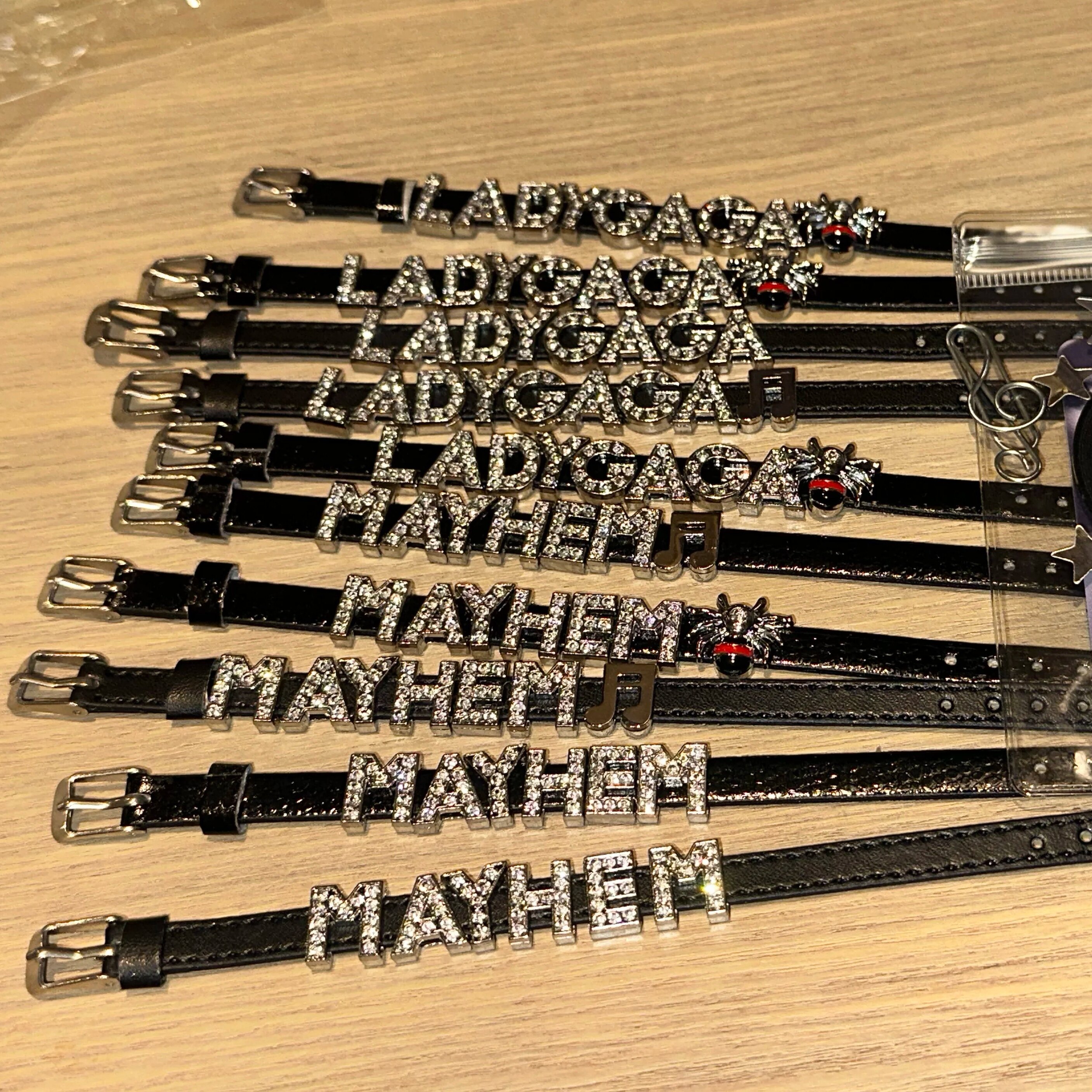 ladygaga音符字母手链定制手环