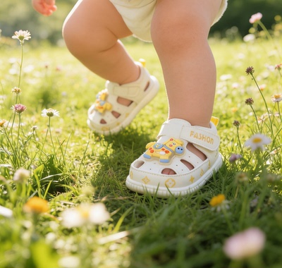 2026春夏新款宝宝学步鞋洞洞鞋凉鞋透气卡通婴儿鞋男女叫叫鞋幼儿
