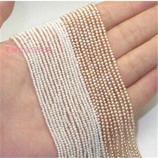 包邮 3mm白色近圆形天然小珍珠项链 极细罕见迷你超小2 正品