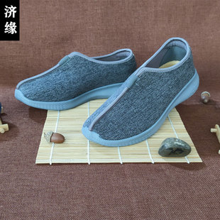 济缘夏季男士修闲鞋中国风禅修鞋底麻布鞋禅意居士僧鞋老北京布鞋