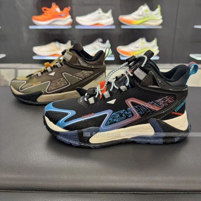 李宁2024冬款童鞋男女大童登峰防泼水加绒保暖运动二棉鞋YKEU012