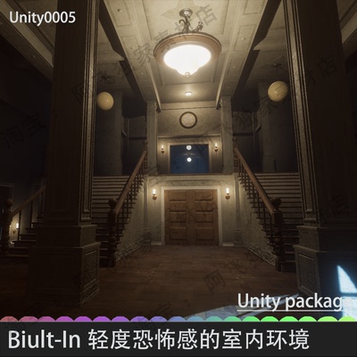Unity恐怖房间Horror EnvironmentPack1场景关卡轻度恐怖写实环境