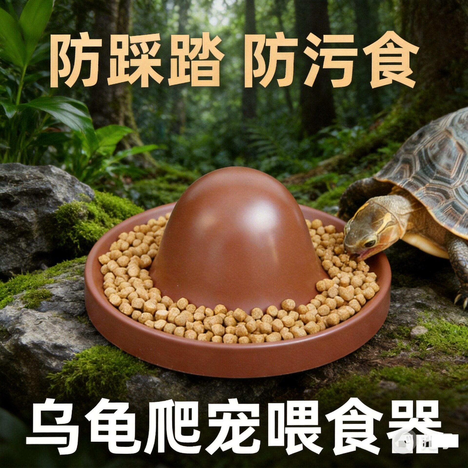 麦鲁咔陆龟防踩踏防污喂食器